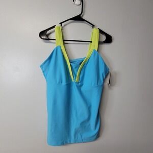 Wilson Tennis Tank Top Blue Yellow Athletic Workout Performance Women XL